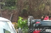Speeding  Hyundai overturns at Yeyyadi; lucky escape for driver